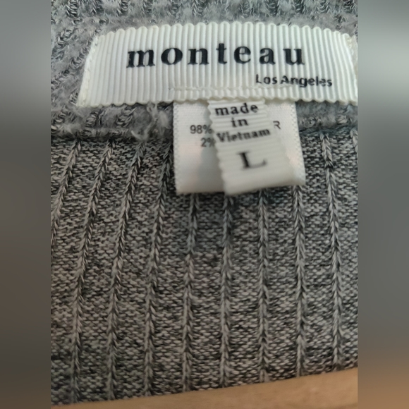 Grey Ribbed Dress Size Large - Picture 4 of 4